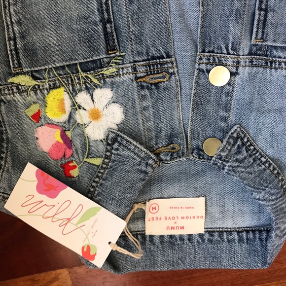 Girlfriend denim jacket Mimi NWT - Picture 7 of 7